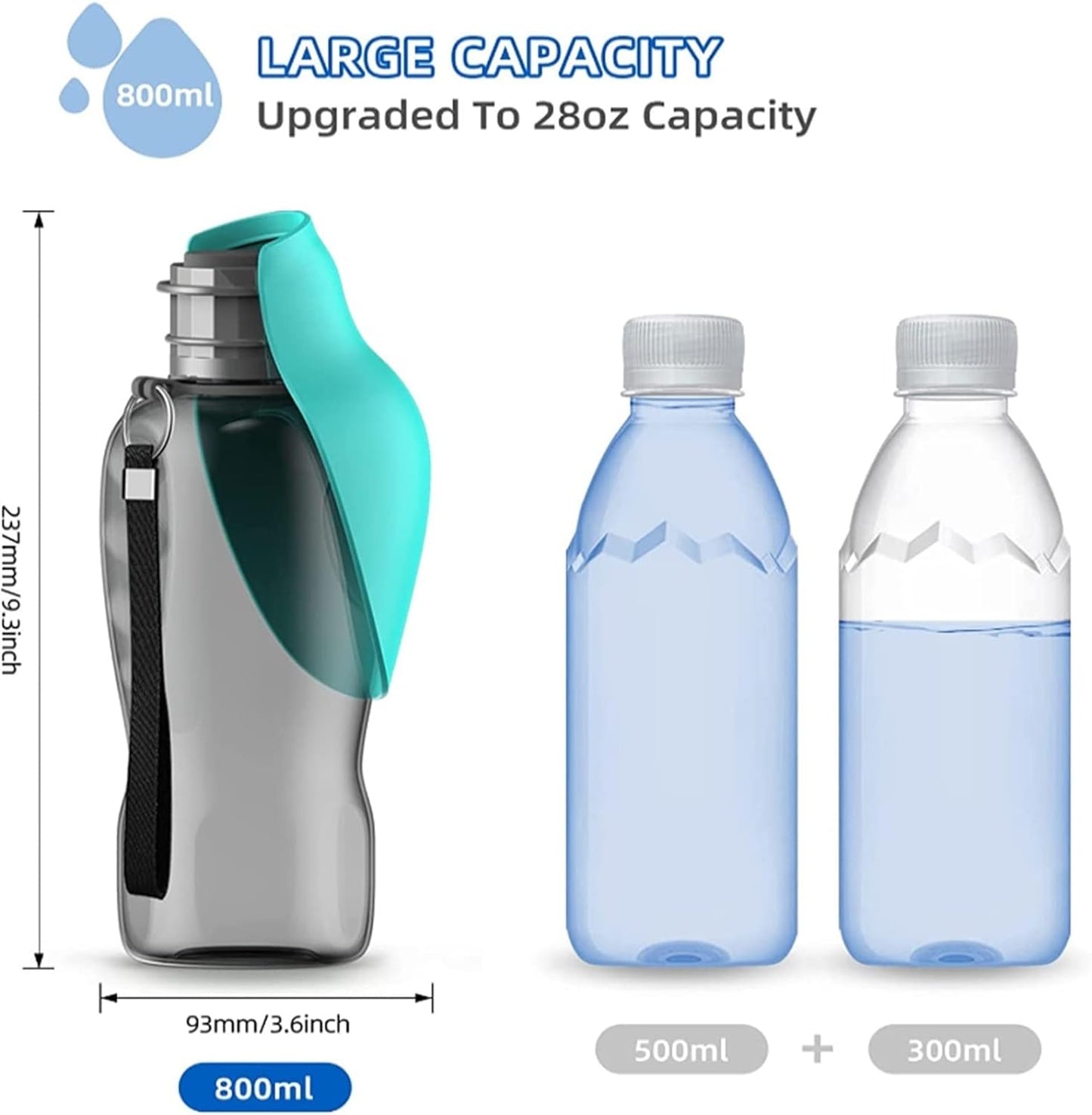 Large Dog Water Bottle Portable Leak Proof