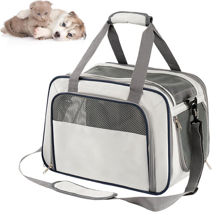 Pet Travel Carrier Bag Breathable Mesh Window Cat Carrier