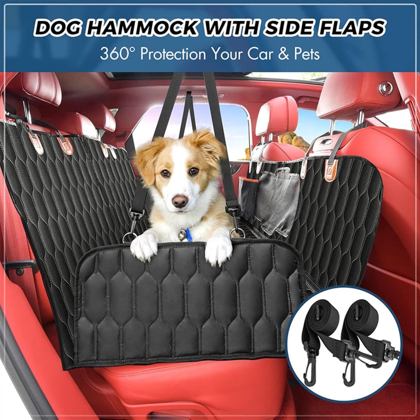 Couverture pour chien de qualité supérieure pour coffre de voiture - Couverture pour chien imperméable et résistante aux rayures - Couverture de voiture pour coffre de chien - Couverture de coffre pour chiens 