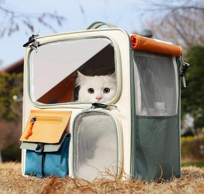 Cat Carrier with Pet Wheel Rolling