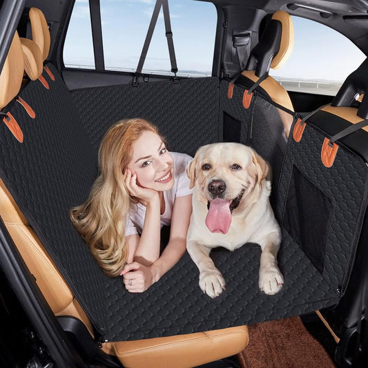Housse de siège de voiture ultra stable pour chien – Hamac 100 % imperméable et résistant aux rayures pour chiens – Protection de siège arrière souple 600D robuste, antidérapante et durable pour voitures, camions et SUV (132,1 x 160 cm) 